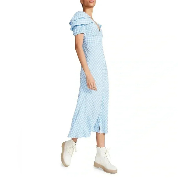 Betsey Johnson Gingham Print Midi  Dress - Picture 4 of 9